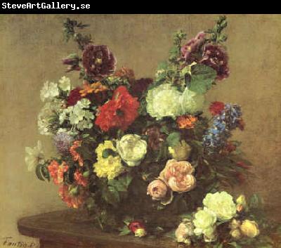 Henri Fantin-Latour Bouquet de Fleurs Diverses